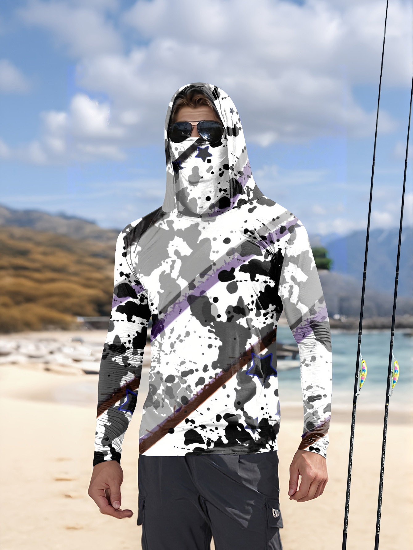 Fishing Shirt Uv Protection - Chemise de pêche à capuche pour