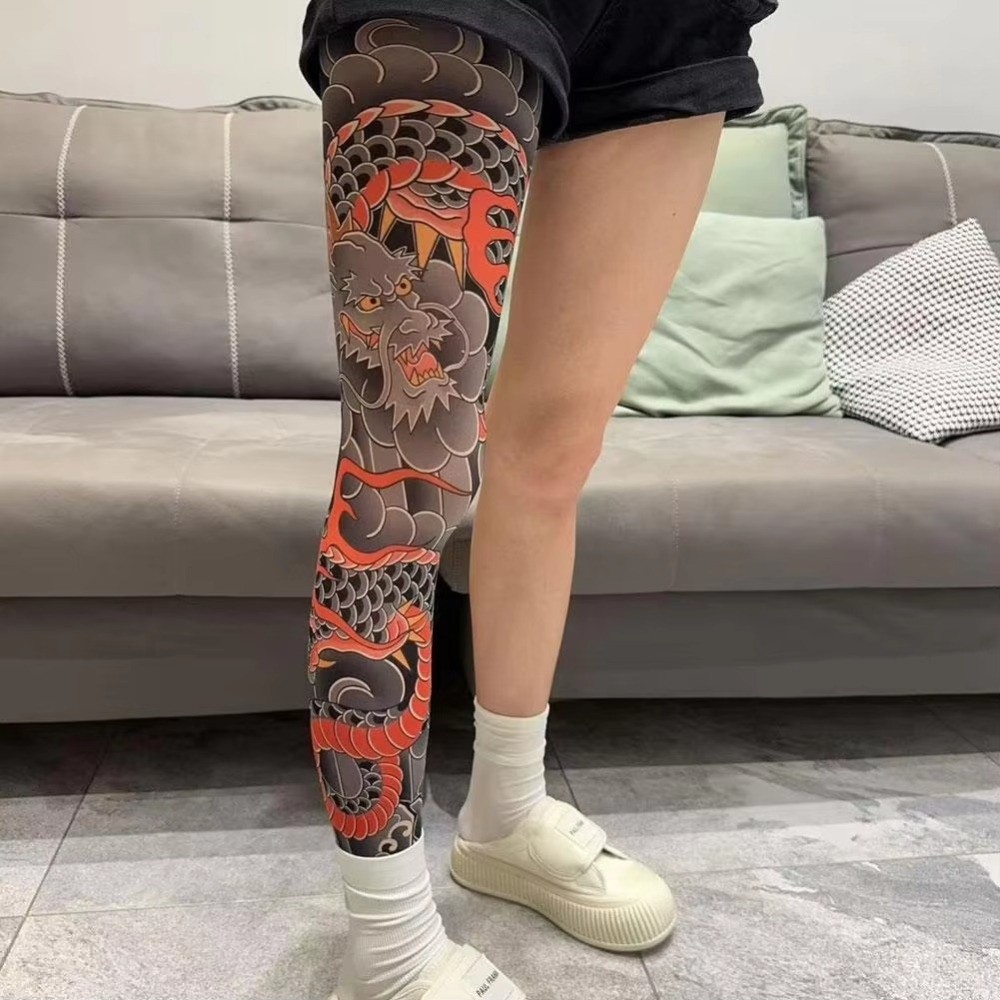 Collants imprimés effet tatoua - Fishing Socks avis et prix